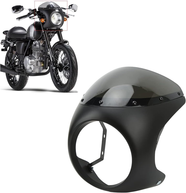 Focket 7 Motorrad-Scheinwerferverkleidung, schützende Windschutzscheibe, universelle Motorrad-Windsc