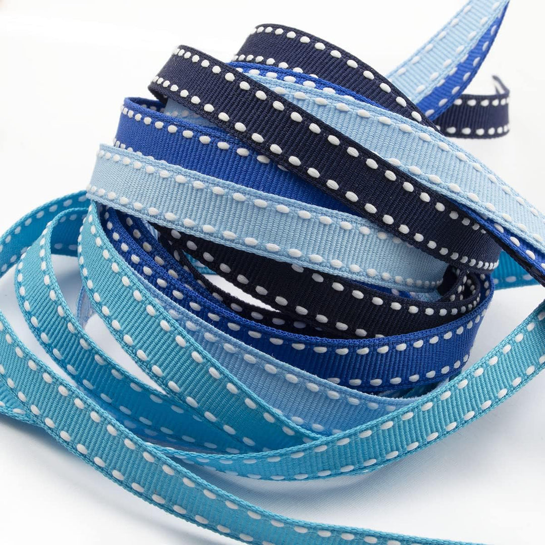 Summer-Ray Ripsband, 9 mm, 25 Farben, Vorteilspackung, 3 Meter pro Farbe