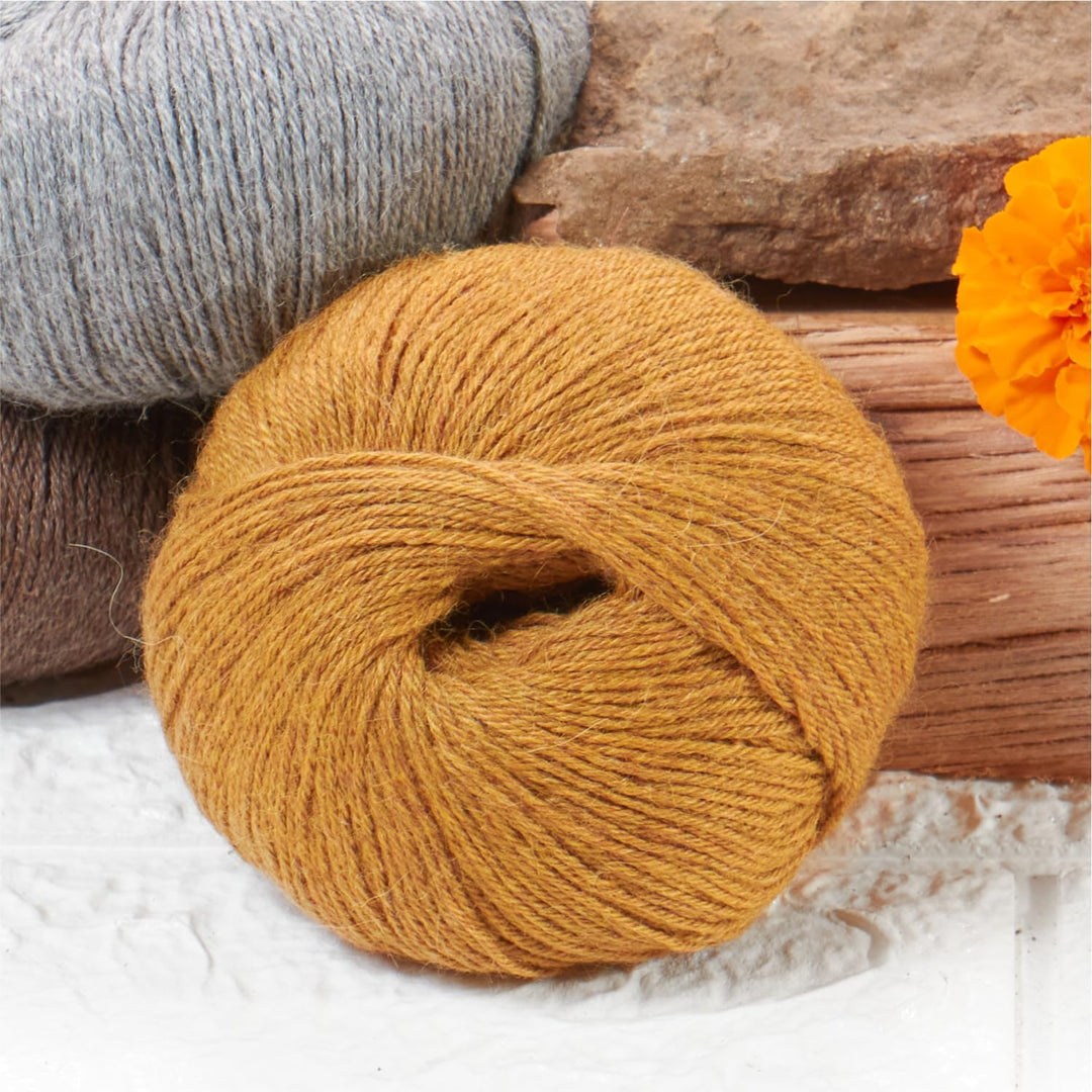 HANSA-FARM | 100% Baby Alpakawolle in 50+ Farben (kratzfrei) - 300g Set (6 x 50g) - weiche Alpaka Wo