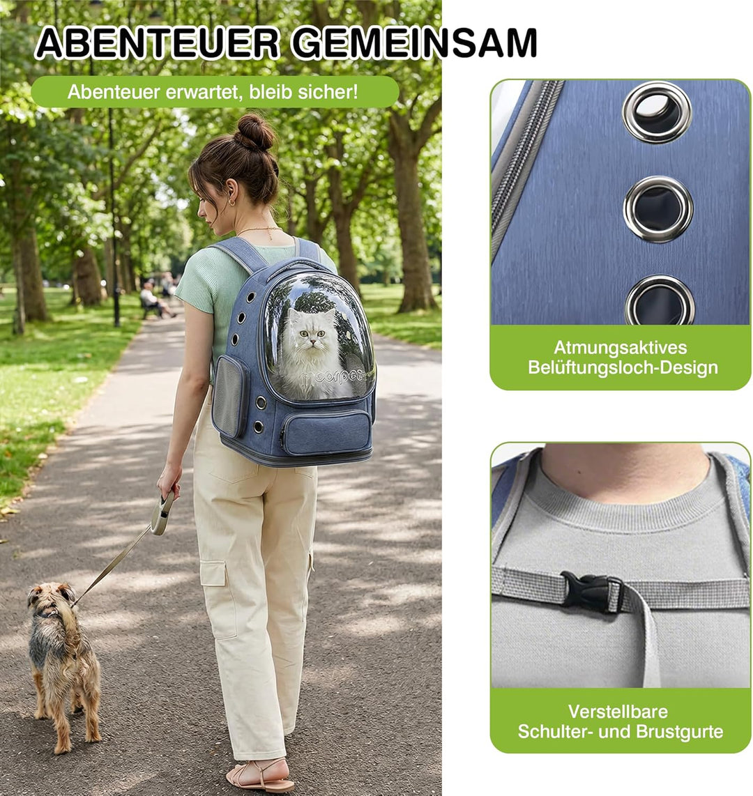 ALLSOPETS Katzenrucksack Träger Innovativer Reisender Bubble Rucksack Tragbar Haustierträger für Kat