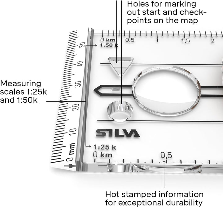 Silva Unisex-Adult Compass 3NL-360 Kompasse, durchsichtig, Einheitsgrösse