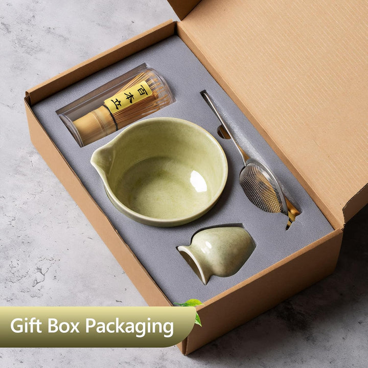TOPCHANCES 6 Stück Matcha-Set,Matcha Besen Set,Matcha Schale Tee Set für die Zubereitung von Milchka