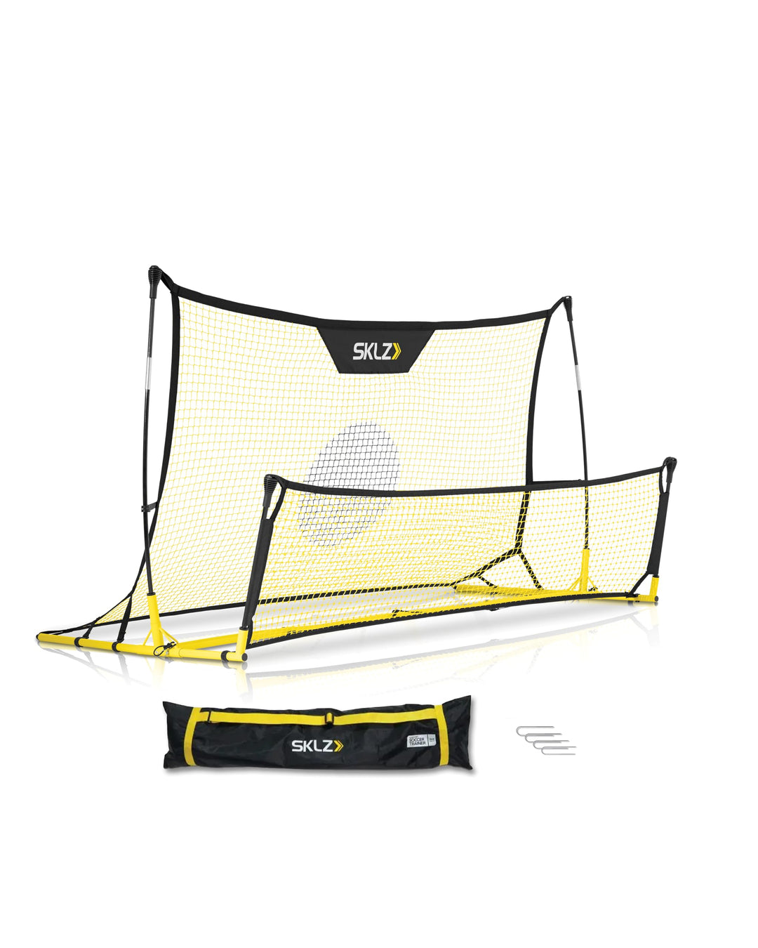 SKLZ Unisex Quickster Soccer Trainer Tornetz, schwarz/Gelb, Einheitsgrösse EU Single, Single