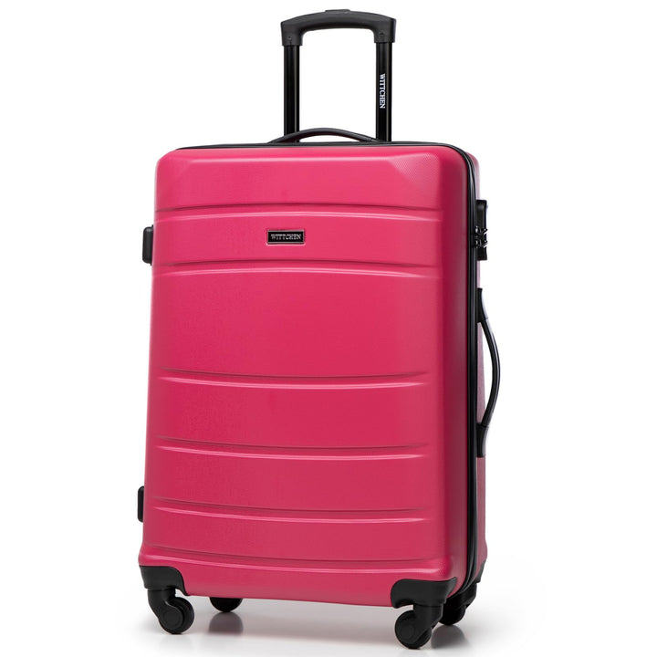 WITTCHEN Mittlerer Koffer Trolley Koffer Reisekoffer aus ABS Hartschalen Trolley 4 Rollen Kombinatio