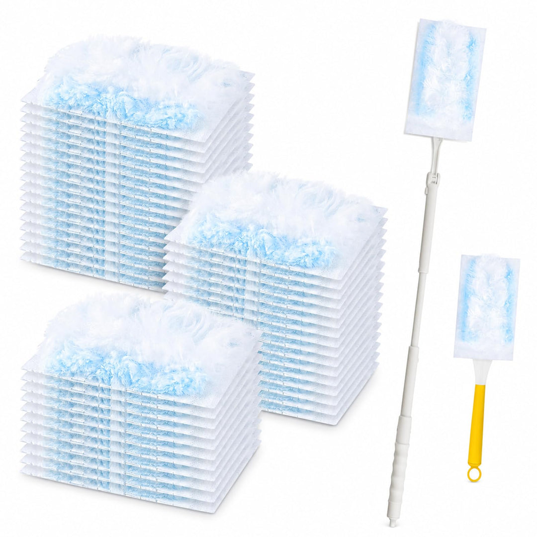 62 Stück Staubmagnete, Kompatibel mit Swiffer Staubmagnet Nachfüllpack, Einweg Magnetischer Feder-St