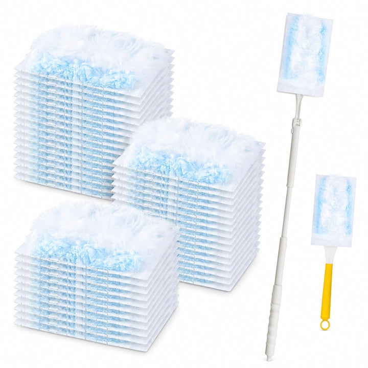 62 Stück Staubmagnete, Kompatibel mit Swiffer Staubmagnet Nachfüllpack, Einweg Magnetischer Feder-St