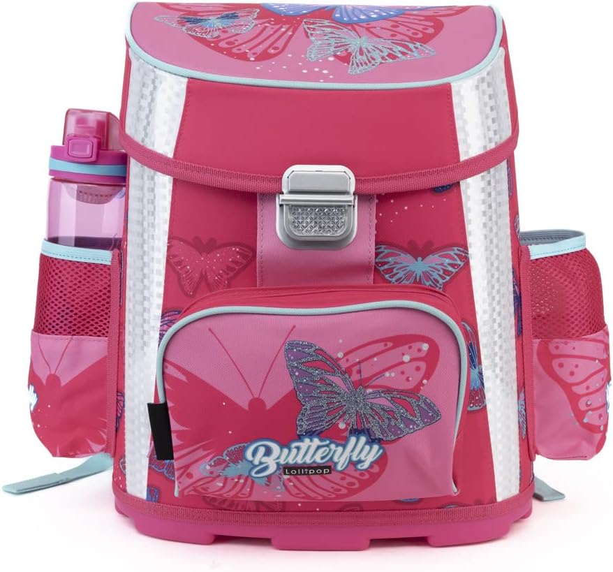 SCHMETTERLING SCHULRANZEN SET MÄDCHEN 1 KLASSE | SET 5 TEILIG FÜR GRUNDSCHULE | SUPER LEICHT | ERGON