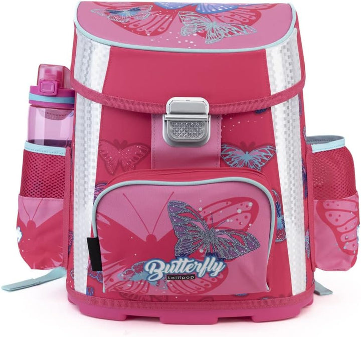 SCHMETTERLING SCHULRANZEN SET MÄDCHEN 1 KLASSE | SET 5 TEILIG FÜR GRUNDSCHULE | SUPER LEICHT | ERGON