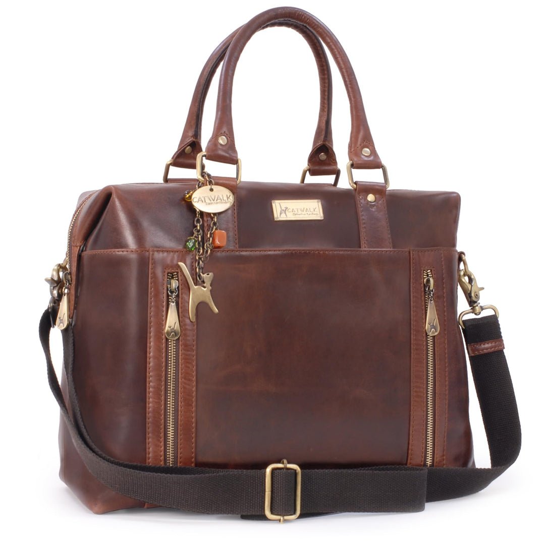 CATWALK COLLECTION HANDBAGS - Vintage Leder - Reisetasche/Freizeittasche/Sporttaschevon/Wochenendtac