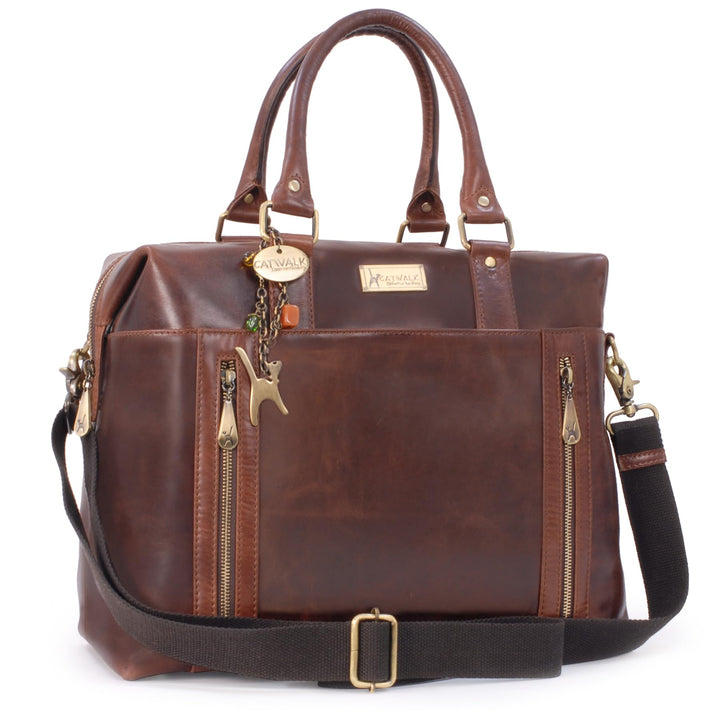 CATWALK COLLECTION HANDBAGS - Vintage Leder - Reisetasche/Freizeittasche/Sporttaschevon/Wochenendtac
