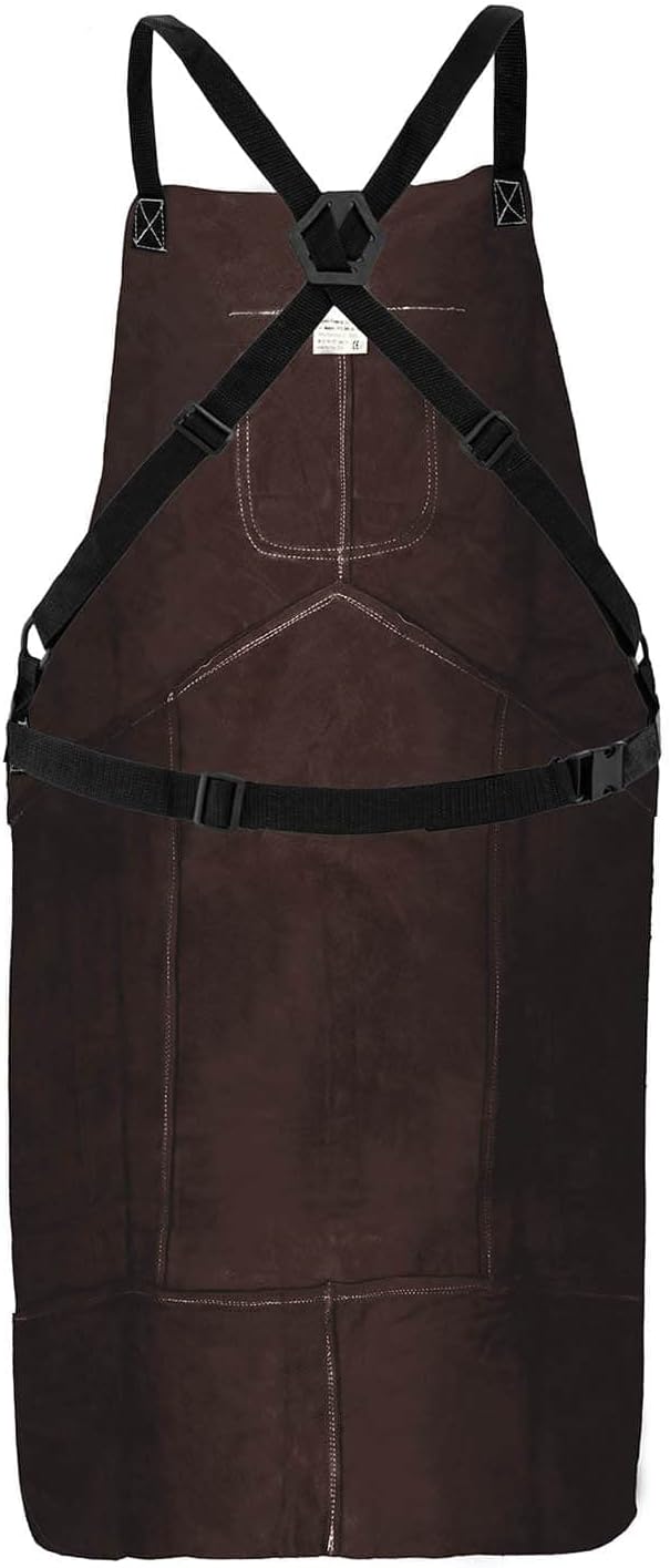 Stamos Welding Group SWA03L Schweisserschürze Lederschürze Arbeitsschürze Rindspaltleder Braun L, L