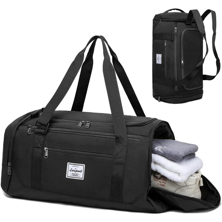 Laripwit Sporttasche Herren, 40L Reisetasche Rucksack Trainingstasche mit Schuhfach & Nassfach, Wass