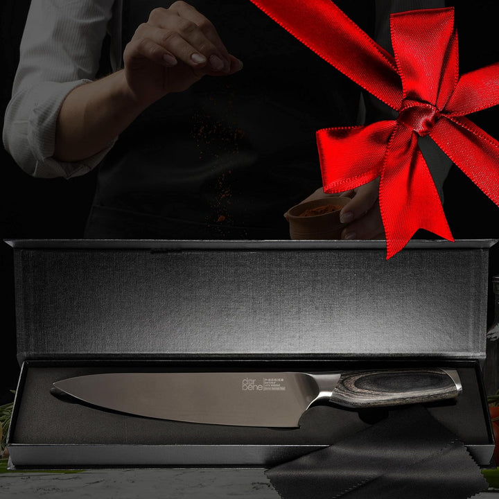Chefmesser P-Series 20cm Profi Küchenmesser aus deutschem Edelstahl, klassisches Allzweckmesser Koch