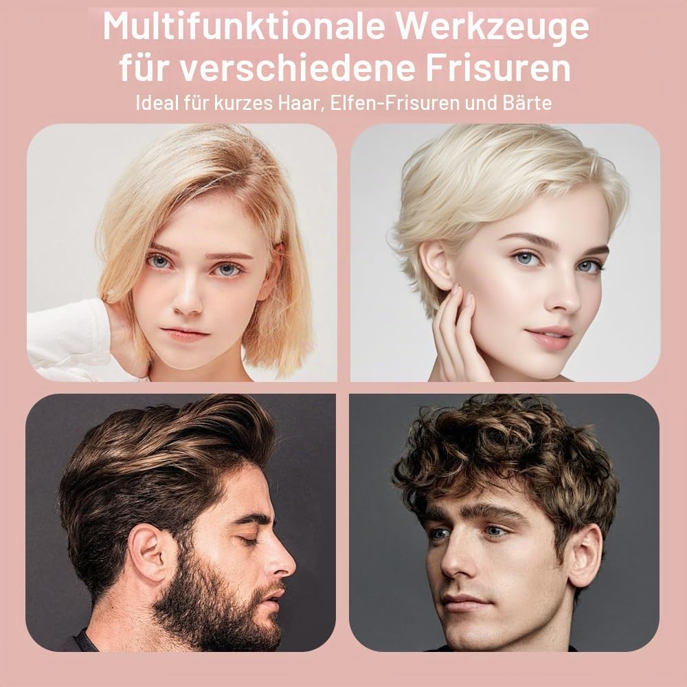 OBEST Mini Glätteisen für kurzes Haar, 2 in 1 Glätteisen Locken und Glätten, 180° Konstante Temperat