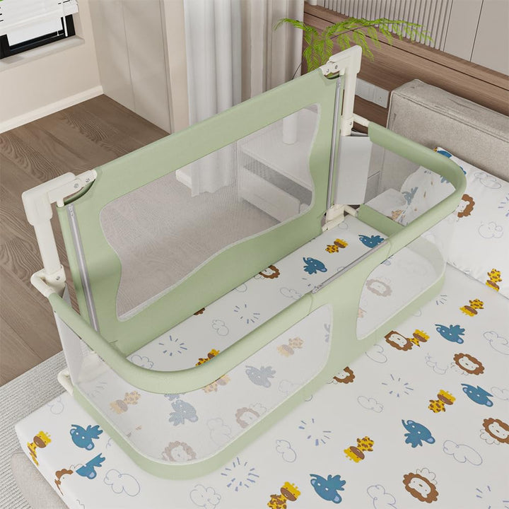 OHMG Bettgeländer,Sicherheitsgitter für Kinder,Sicherheitsgitter für Bett,höhenverstellbar,tragbar,B
