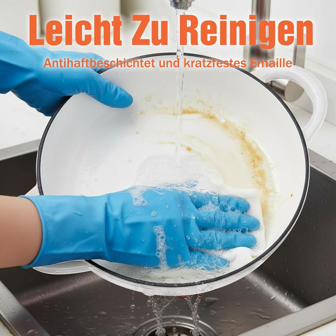 Gusseisen Topf Emaille Brot backen 6,6L Dutch Oven für Sauerteig Brot | Schmortopf mit Deckel und Gr
