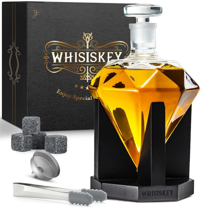 WHISISKEY Whisky Karaffe Set - Whiskey Geschenkset - Geschenke für Männer - Männergeschenke Geschenk