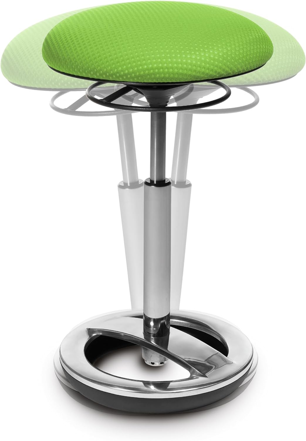 Topstar Sitness High Bob, ergonomische Stehhilfe, Arbeitshocker, Fitnesshocker, Standfussring Alu po