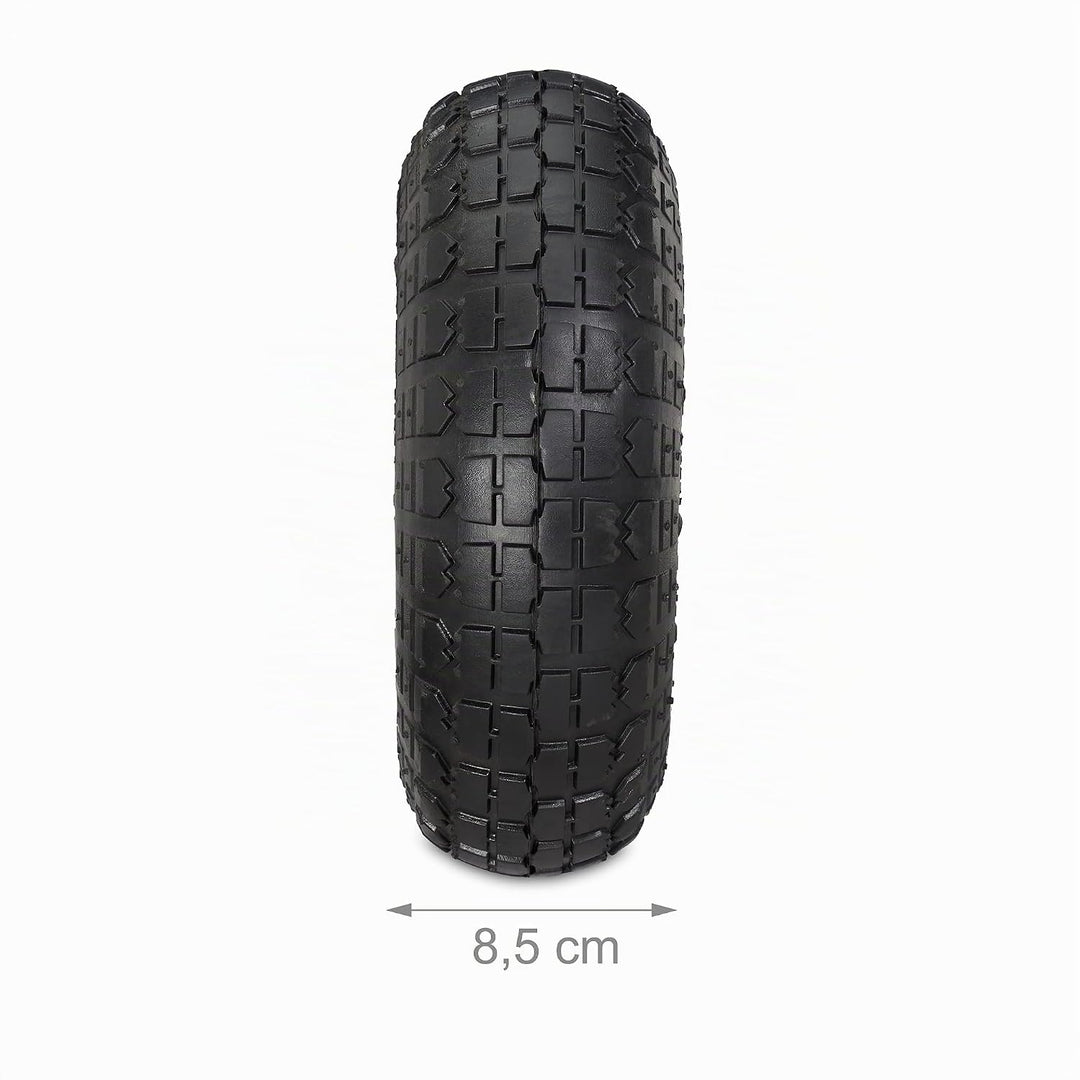 Relaxdays 2X Sackkarrenrad 4.1/3.5-4, luftbereifte Ersatzräder für Bollerwagen, 16mm Achse, 136kg, 2