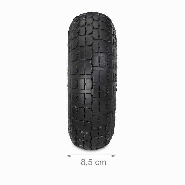 Relaxdays 2X Sackkarrenrad 4.1/3.5-4, luftbereifte Ersatzräder für Bollerwagen, 16mm Achse, 136kg, 2