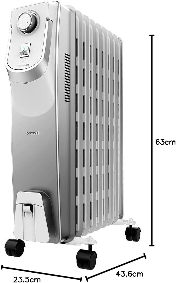 Cecotec Öl-Radiator ReadyWarm 9000 Space 360º. 2000 W, 9 Module, 3 Leistungsstufen, Kabelaufbewahrun