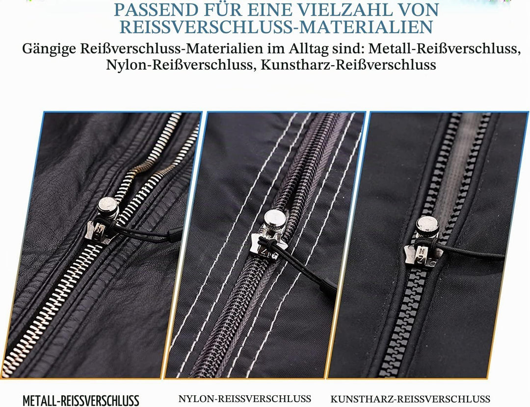 munkees® Reissverschluss Zipper Reparatur Set - Universell anwendbar &amp; kinderleicht - Reisverschluss