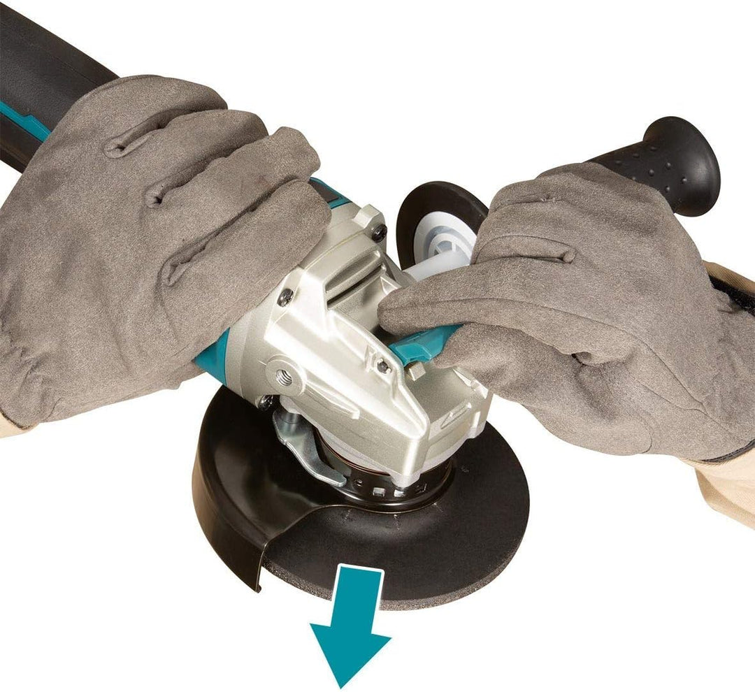 Makita DGA519RTJ Akku-Winkelschleifer 18 V / 5,0 Ah, 2 Akkus + Ladegerät im MAKPAC mit 2 Akkus + Lad