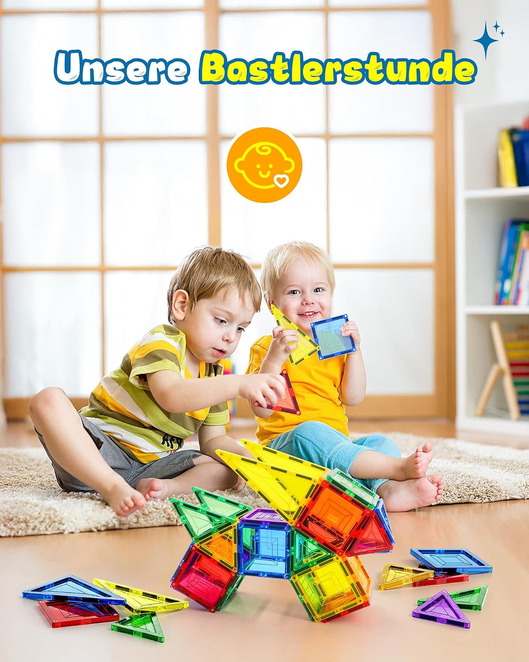 Loolinn | Magnetische Bausteine als Festtagsgeschenk für Kinder ab 3 Jahren - Sicher für Kinder, Nie