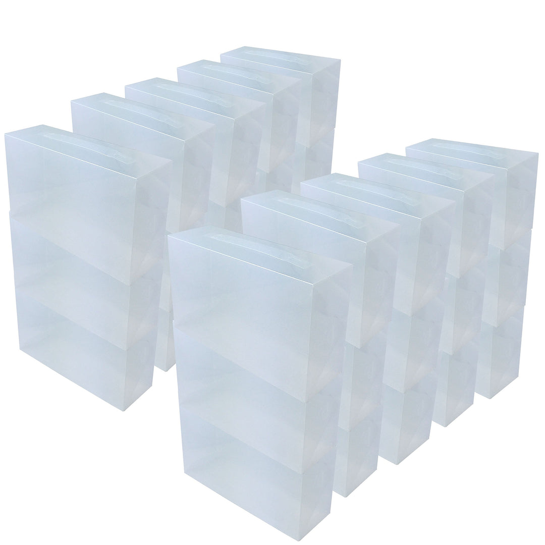 DynaSun 30x PP368T Schuhbox Schuhkasten Lagerkasten Box Schuhschachtel für Aufbewahrung Schuhe Faltb