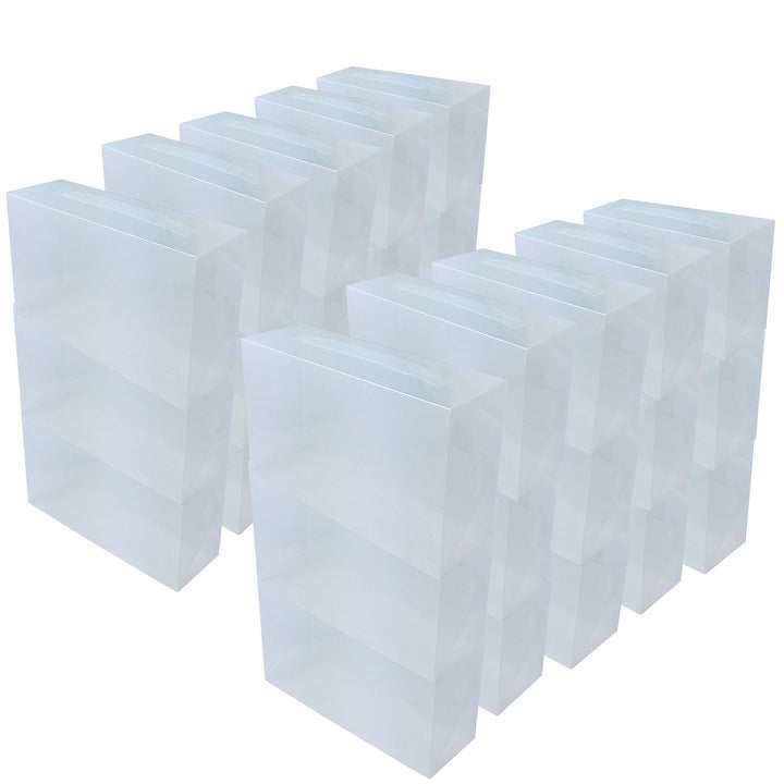 DynaSun 30x PP368T Schuhbox Schuhkasten Lagerkasten Box Schuhschachtel für Aufbewahrung Schuhe Faltb