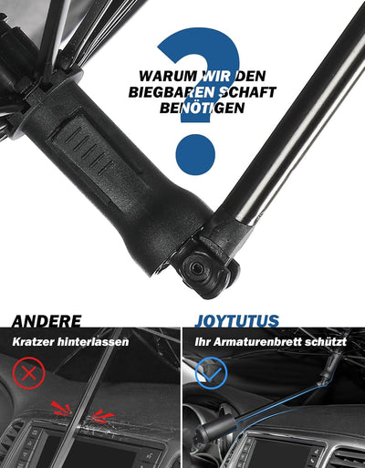 JOYTUTUS Sonnenschutz Auto Frontscheibe, [2024 Upgrade] 360°Drehbar Windschutzscheibe Sonnenschutz m