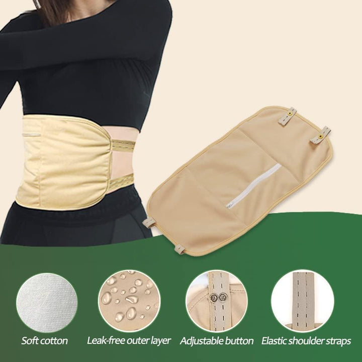 Castor Oil Pack, Wiederverwendbare Castor Oil Pack Wrap Organicmit Klettverschluss Taille Gürtel für