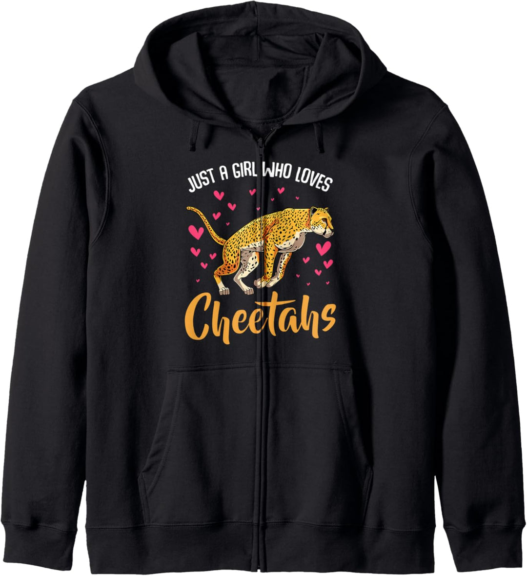 Just A Girl Who Loves Cheetahs Gepard Hauskatze Afrika Zoo Kapuzenjacke