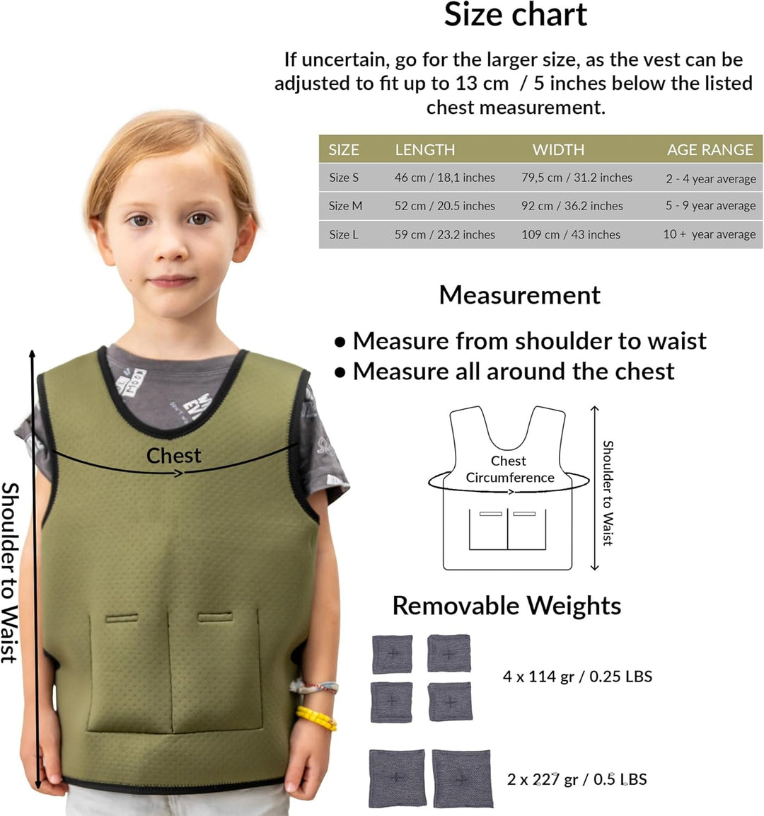 Gewichtsweste Kinder | Weighted West als ADHS Hilfsmittel und Autismus Hilfsmittel | Autismus-Sensor