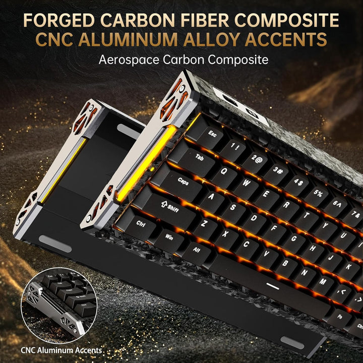 ATTACK SHARK R68 HE Kabel Magnetische Tastatur, Kabellosen R11 ULTRA Gaming-Maus aus Carbonfaser, 80