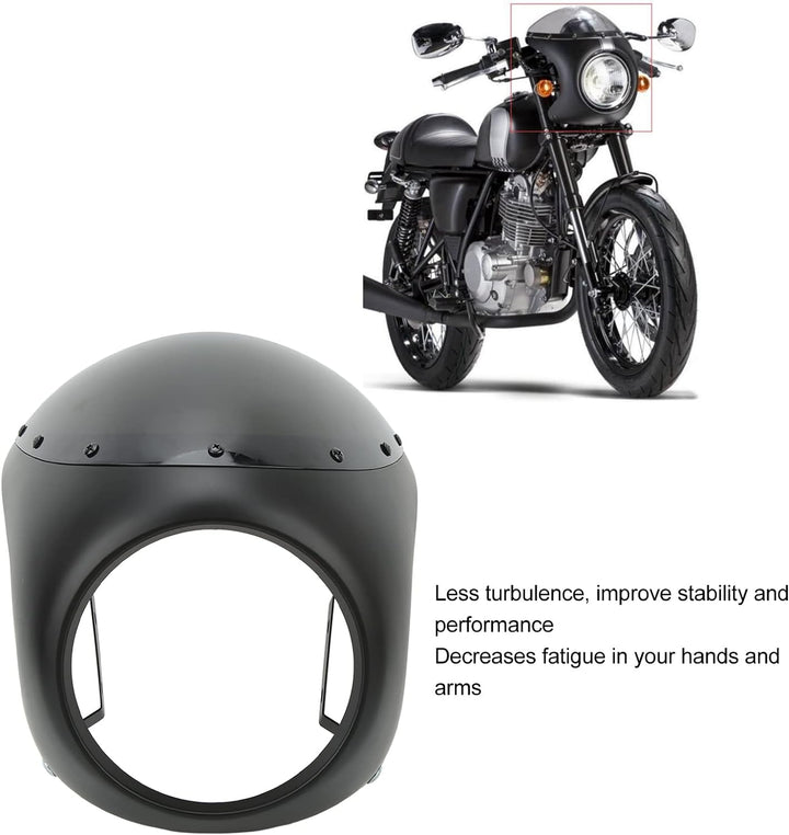Focket 7 Motorrad-Scheinwerferverkleidung, schützende Windschutzscheibe, universelle Motorrad-Windsc