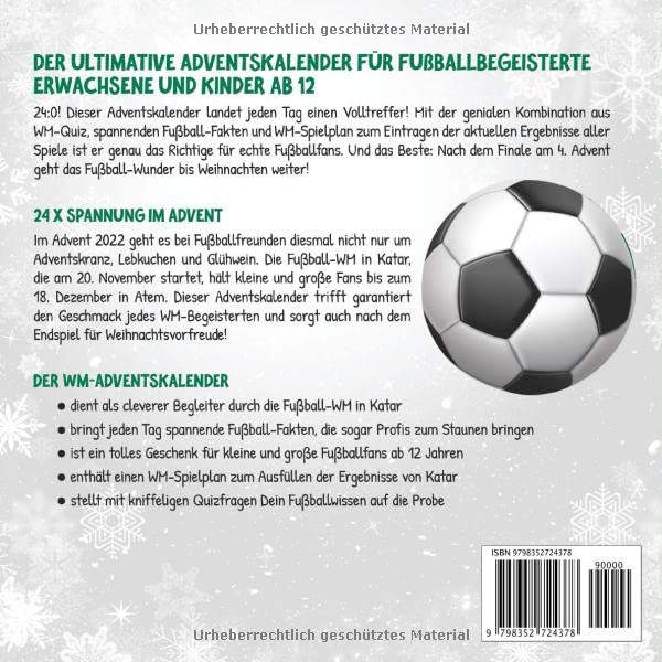 Der WM-Adventskalender 2022: Mit spannenden Fakten, grossem WM-Quiz, Tipps und Spielplan | 35 x geba