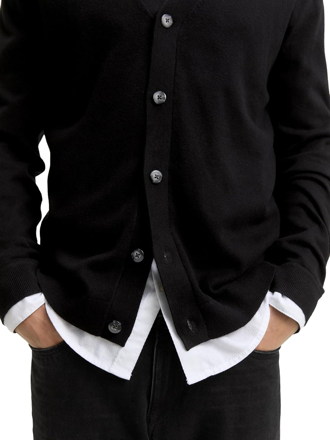 TOM TAILOR Damen Basic Strickpullover aus Bio-Baumwolle XS 29999 - Black, XS 29999 - Black