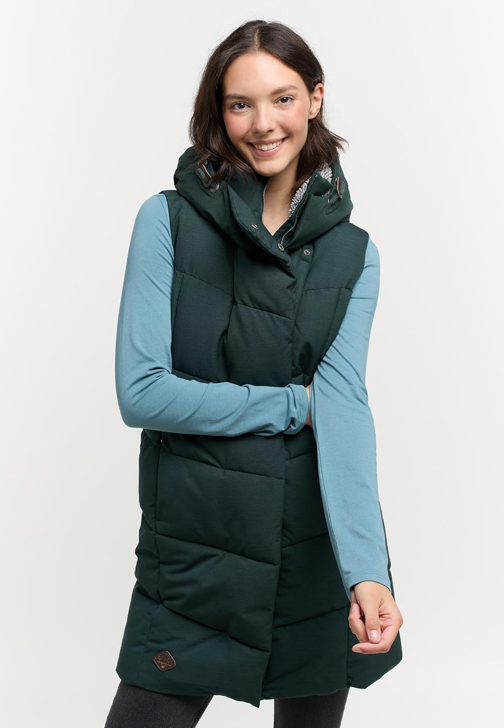 Ragwear PAVLA VEST M DARK GREEN, M DARK GREEN