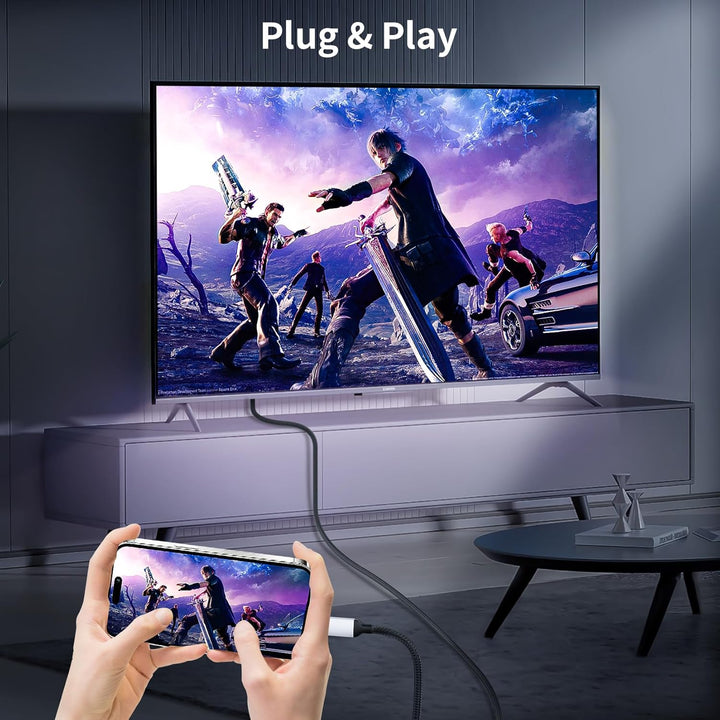 BolAAzuL USB C auf Displayport Kabel 1m, 8K@60Hz 4K@144Hz Thunderbolt 3 USB 3.1 Typ C zu DP 1.4 Vide