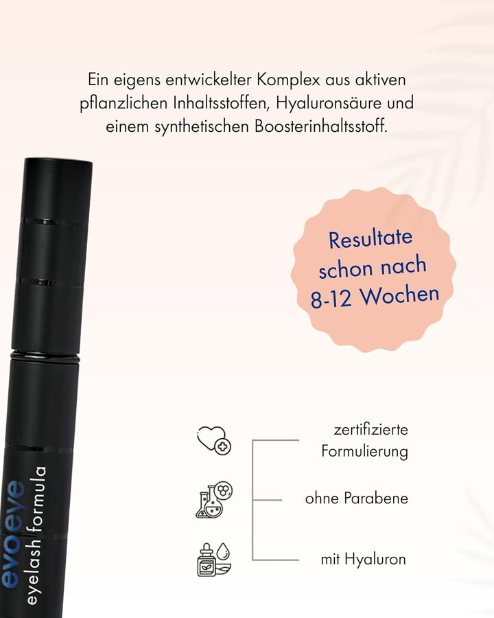 evoeye Eyelash Formula INTENSE 1 ml I Wimpernserum mit intensiv-Booster für lange & volle Wimpern in