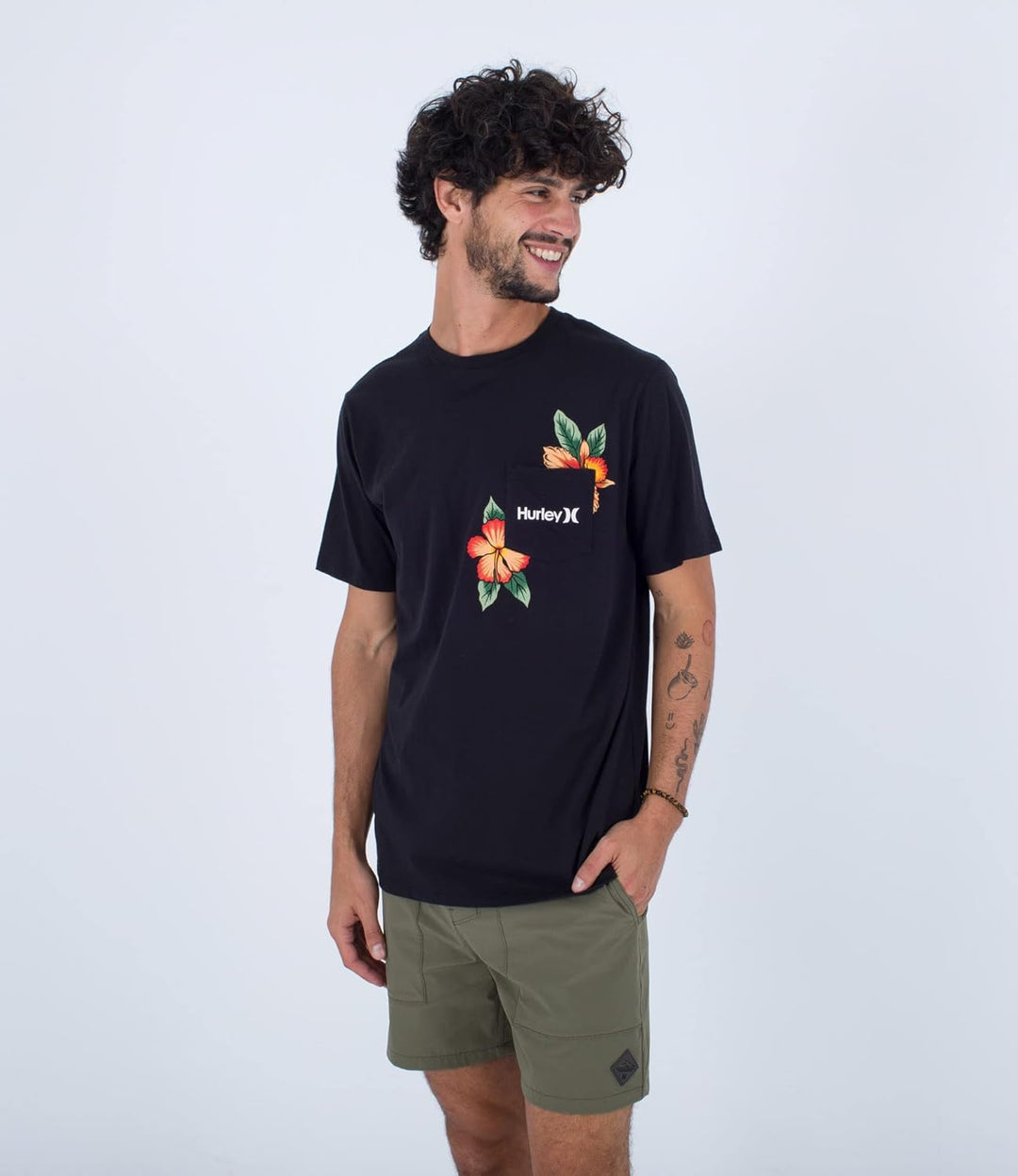 Hurley Herren Evd Halekulani Pkt S/S Tshirt XL Schwarz, XL Schwarz