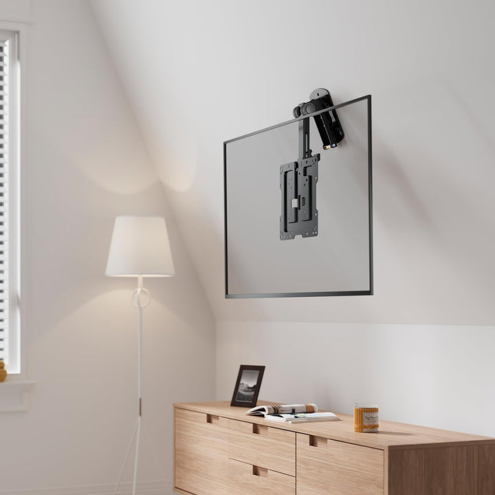 AISENS CT43S-187 Deckenhalterung, drehbar, faltbar, für Monitor/TV, 20 kg, 19-43 cm, Schwarz