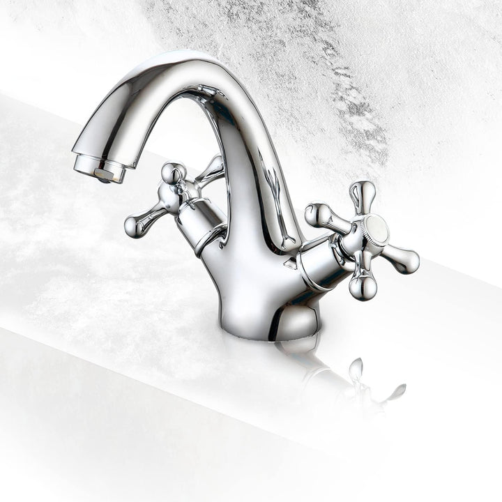 DP bath GCC001 Waschtischarmatur Serie Almendro in Chrom, Silber, Silber