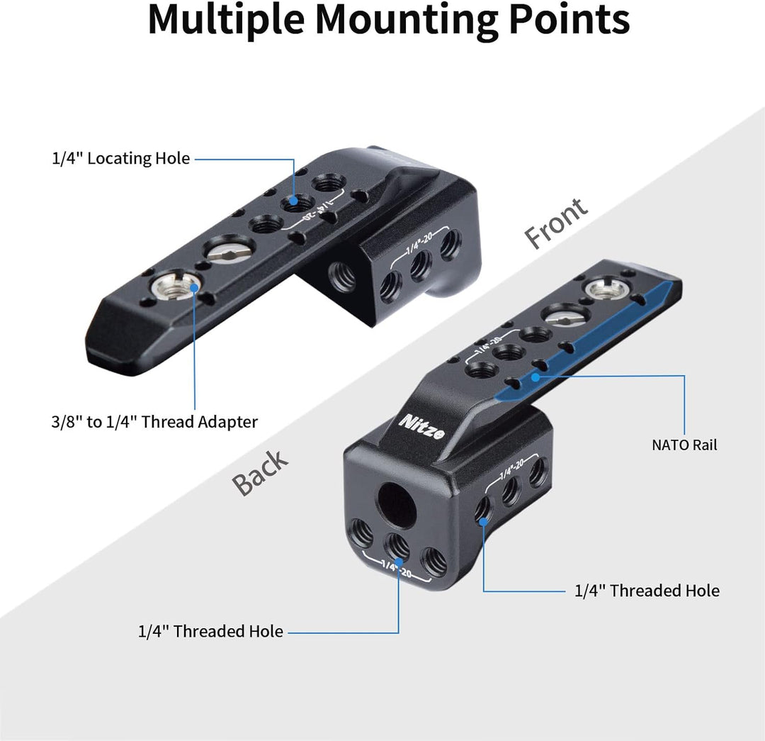 Nitze FX3 / FX30 XLR Griffverlängerung Kompatibel mit Sony FX3 / FX30 XLR-H1 XLR-Griffeinheit, Handl