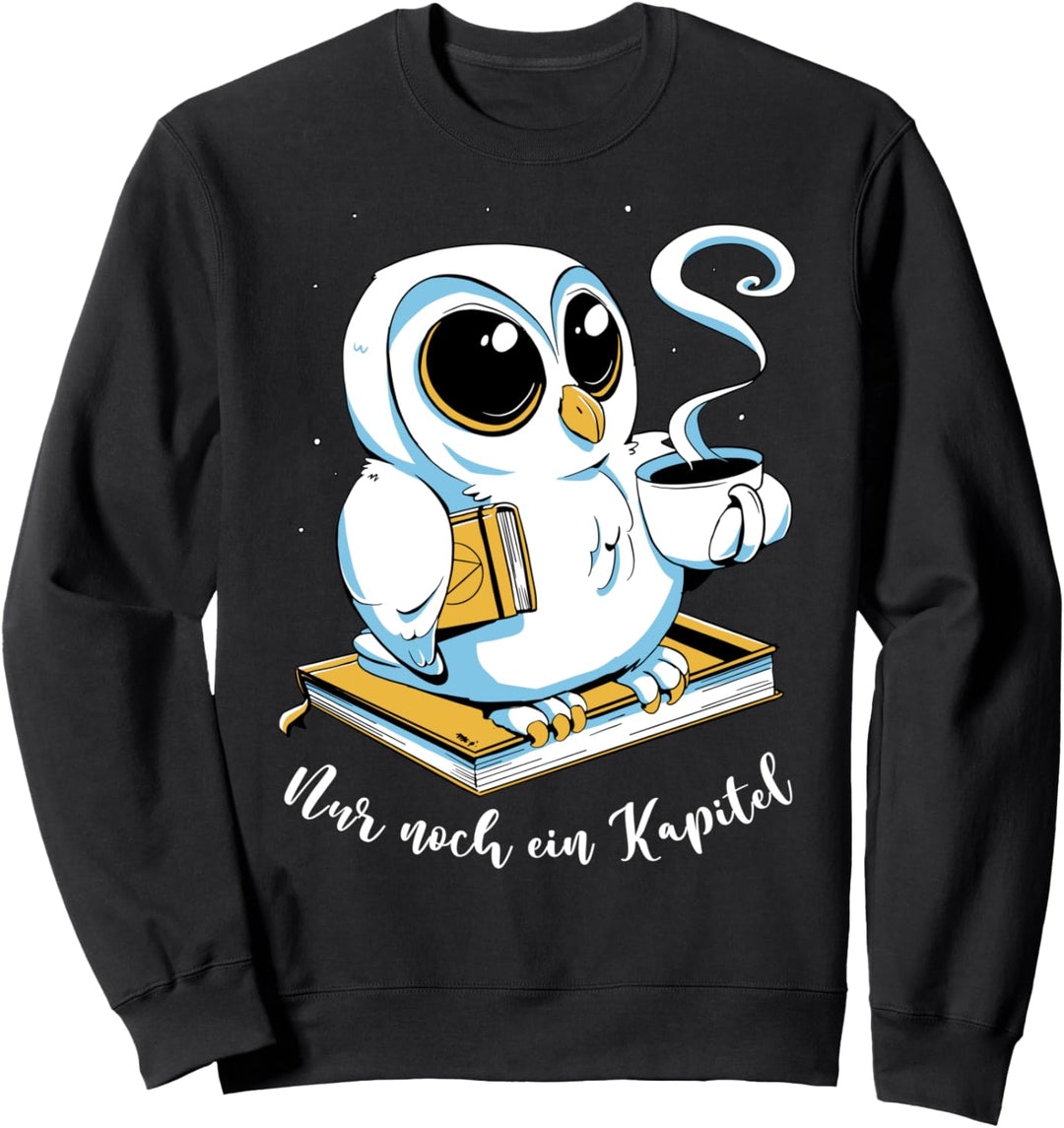 Nur noch ein Kapitel lesende Eule Sweatshirt