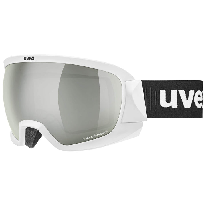 Uvex Unisex Contest Cv Skibrille (1er Pack) Einheitsgrösse white mat/silver-green, Einheitsgrösse wh