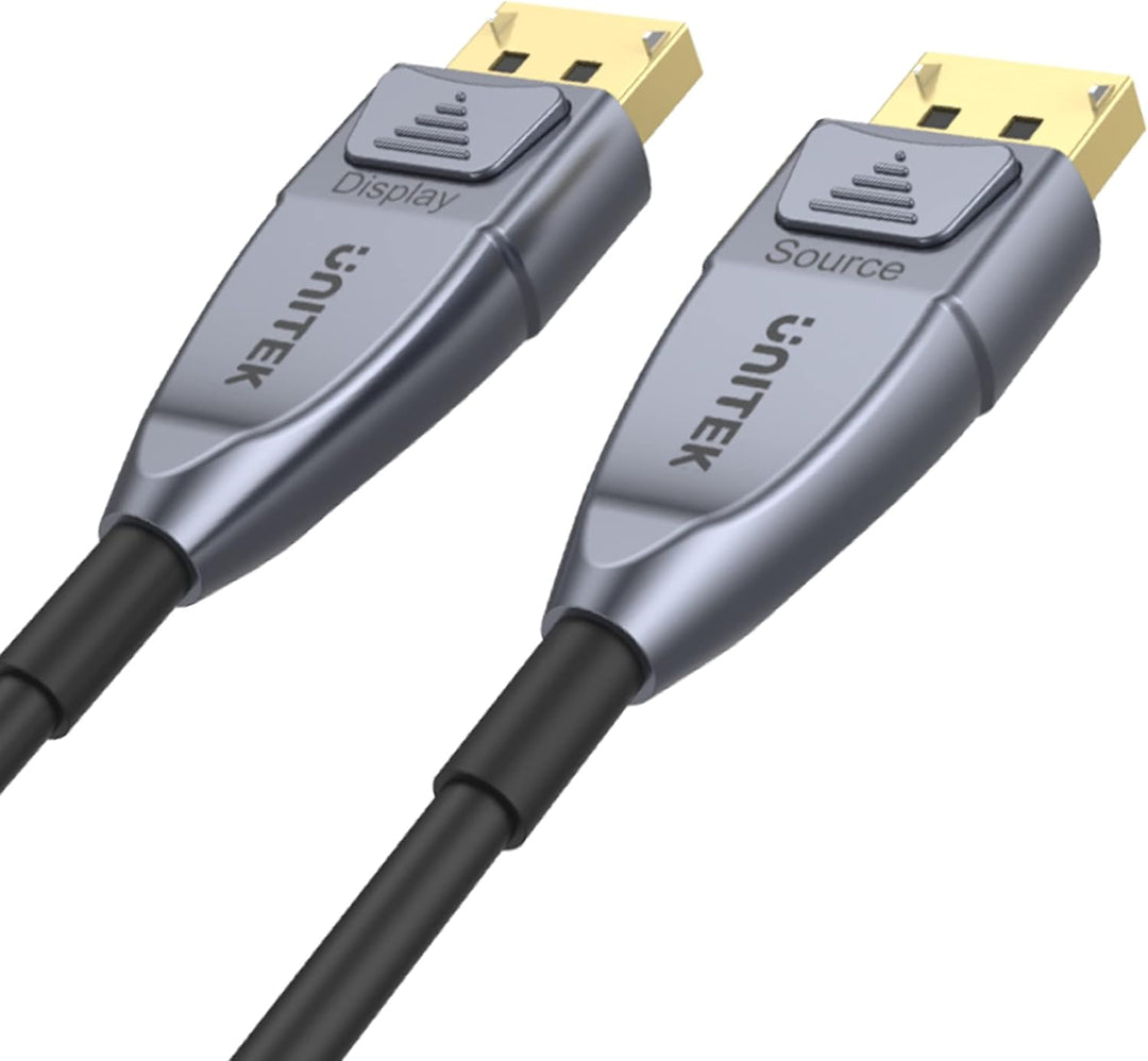 UnITEK Human friendly 8K-Glasfaserkabel DisplayPort 1.4 20M (8K @60Hz, 4K @144Hz, 1440p @240Hz) | Da