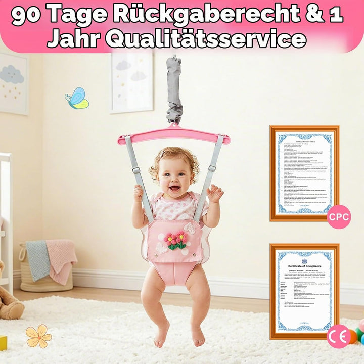 FUNLIO Baby Jumper mit Deckenhaken für 6–24 Monate, Türhopser für Babys für drinnen und draussen, Ba