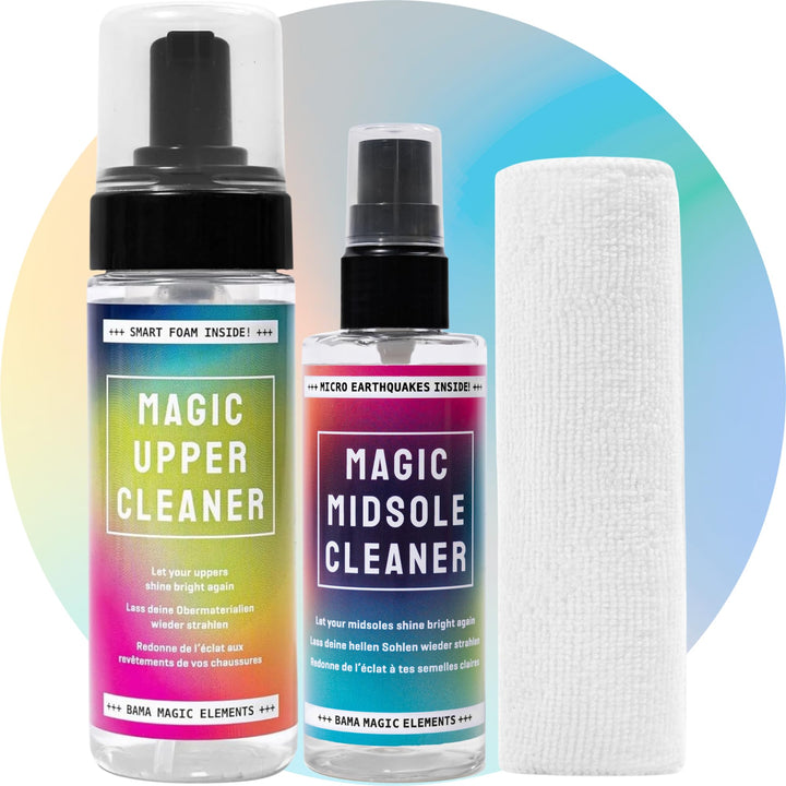 Bama Schuhputzset, Sneaker Reinigungsset, 1x Magic Midsole Cleaner 100ml + 1x Magic Upper Cleaner 15